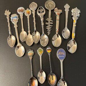 🌍Collector’s Souvenir Spoon Lot – Europe & USA - Great Starter Set of 14🌍